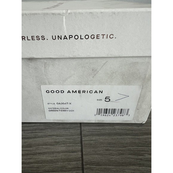 Good American Green Terry 001 Heels GA354T-X Size 5‎ NIB - Picture 8 of 9